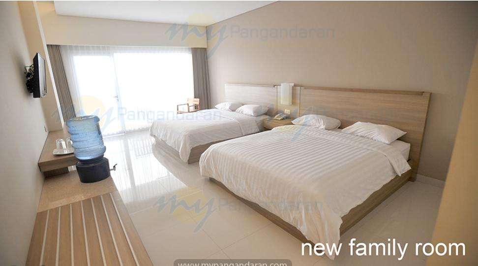  Tampilan new family room laut biru resort hotel	<br />
